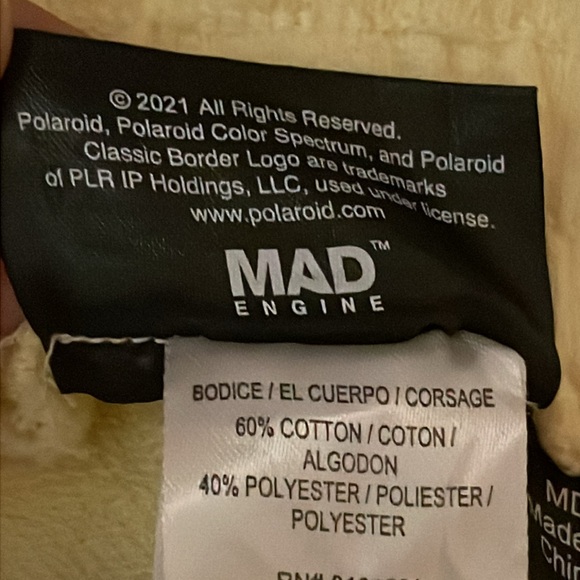 •POLAROID•BUTTERCREAM POLAROID LOGO EMBROIDERED  LOUNGE SHORTS SIZE MEDIUM EUC - Picture 8 of 8